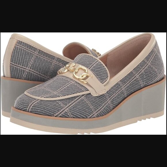 NYDJ Shoes - NYDJ Women's Edward Suede Wedge Loafer Shoes In Gray Size 9 NIB